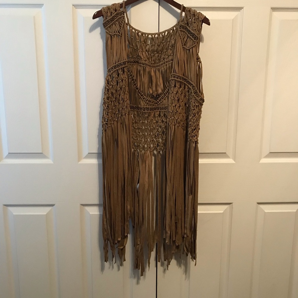 Studded Tassel Vest/Cadigan